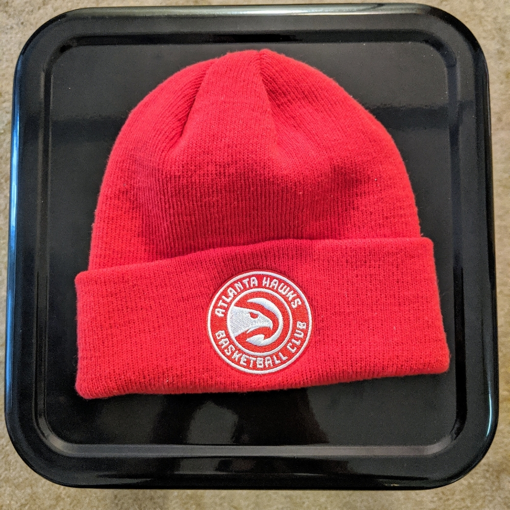 Atlanta Hawks Red Beanie Knit Cap Hat NBA